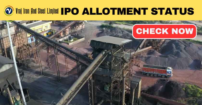 Vraj Iron and Steel IPO Allotment Status link check now