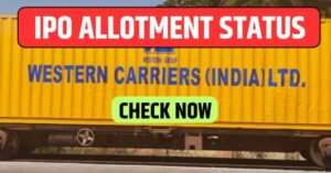 Western Carriers IPO Allotment Status
